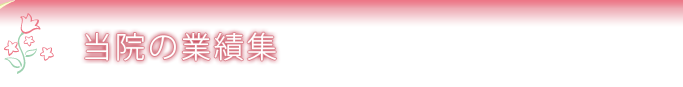当院の業績集